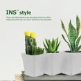 thumbnail image 3 of 10 macetas cuadradas de plástico para flores, minimacetas decorativas, macetas creativas para suculentas, organizador floral para vivero, suministros de jardín con bandejas (blanco, 7 cm), 3 of 6