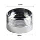 thumbnail image 1 of KDJ Water Saving Faucet Metal Adaptor Inside Thread Kitchen Tap Aerator Connector Internal 18mm to External 22mm Silver for Home Office School Public Places, 1 of 10