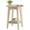 Natural Beige, variant on 2-Tier Small Round End Table, Nightstand with Tapered Legs, Curved Transitions – Collection Side Table for Small Spaces, Living Room, Bedroom, Honey Brown