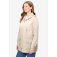 thumbnail image 3 of Woman Within Plus Size Lightweight Hooded Jacket Long Oversized Coat, 3 of 6