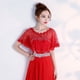 thumbnail image 5 of Chal de encaje de verano versátil chaleco corto fino vestido de dama de honor hombro hilo exterior falda a juego blusa para mujer, 5 of 6