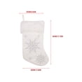 thumbnail image 3 of Clearance Under $3.66! Plush Snowflake Embroidered Christmas Stocking, Soft Holiday Gift Sack for Fireplace Display, 3 of 5