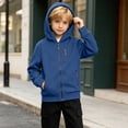 thumbnail image 6 of LIaqionyy Boys Cargo Hoodie Jackets Full Zip Long Sleeve Sweatshirt Activewear Fall Winter Outwear with Pockets, 6 of 8