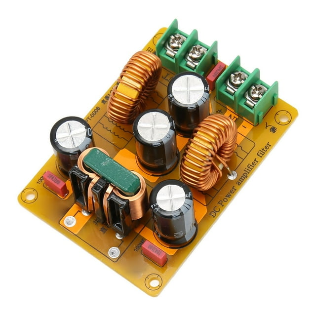 DC Power Noise Filter, DC LC Filter DC EMI Power Filter 0 to 50V Filtering Board, 4A