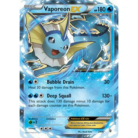 Pokemon - Vaporeon-EX (24/83) - Generations - Holo, A single individual card from the Pokemon trading and collectible card game (TCG/CCG). Ship from
