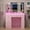 Pink, variant on White Makeup Vanity Desk with LED Lighted Mirror, RGB Glass Top, 4 Drawers & Shelves, Charging Station, Dressing Table for Women Bedroom