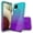 Teal/Purple, variant on Samsung Galaxy A12 Case, Rosebono Hybrid Glitter Sparkle Transparent Colorful Gradient TPU Skin Cover 360 Protection Case For Samsung Galaxy A12 (Pink/Teal)