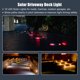 thumbnail image 3 of 12 luces LED IP67 impermeables para cubierta solar, 800 MAh, luz de entrada, luz solar para camino de conducción, para exteriores, acera, jardín, escalones, escaleras, camino, patio (aluminio fundido, rojo) Unique Bargains luces de la cubierta del patio, 3 of 8