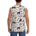 thumbnail image 4 of Goofa Black Cat And Snake Printed Men's Sleeveless T-Shirt - Athletic Gym Workout Tank Top for Men - Moisture-Wicking, UPF 30+ Quick-Dry Muscle Tee-Medium, 4 of 8
