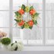 thumbnail image 4 of Corona De Eucalipto Hortensia Artificial Corona de hortensias Primavera Verano Decoración de la puerta principal Decoración del hogar () Naranja Verde, 4 of 4