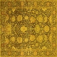 thumbnail image 1 of Ahgly Company Indoor Square Oriental Yellow Industrial Area Rugs, 4' Square, 1 of 4