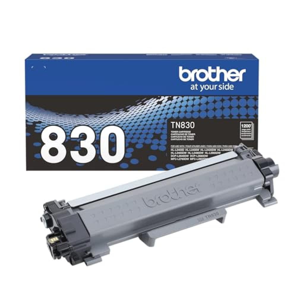 Brother Genuine TN830 Black Standard Yield Printer Toner Cartridge - Print up to 1,200 Pages