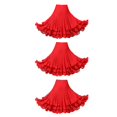 thumbnail image 1 of 3x Larga de Encaje Plisada Volante cinturo Elástica de Baile Latino para Mujer jinwen Vestido de baile latino, 1 of 8