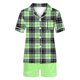 thumbnail image 4 of Conjunto de Verano para las Mujeres, Estampado Cuello de Manga Corta Y Pantalones Cortos, Moda Casual de Dos Piezas, 4 of 8