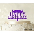 thumbnail image 1 of """Happy Birthday"" Cake Topper With Moustache Glitter Cake Topper Cake Decorations Color Option Available 6""-7"" Inches Wide", 1 of 1