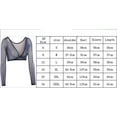 thumbnail image 3 of Douhoow Women Plus Size See-through Crop Tops Seamless Arm Shaper Short Top Mesh Cardigan, 3 of 7