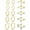 Gold, variant on Cterwk 12 Pairs Flat Back Earrings Hoop Stud Earrings 14K Gold Plated Mini Small Hoop Earrings for Women Men, Silver