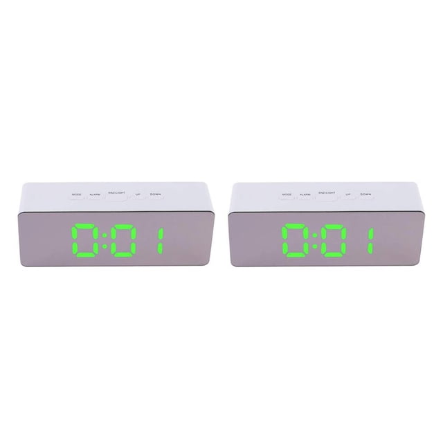 Scienceny Reloj despertador Digital LED, dispositivo con función de repetición de alarma, 12H, 24H, termómetro interior, relojes electrónicos con USB No.03 2piezas Scienceny CBP032186