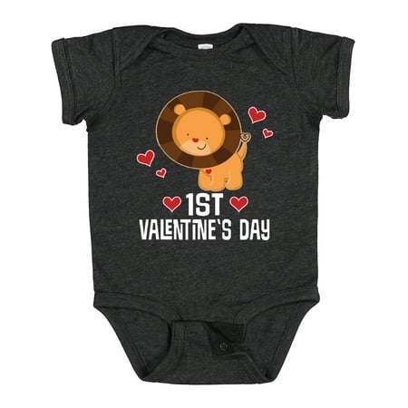 

Inktastic First Valentines Day Outfit Baby Boy Lion Gift Baby Boy Bodysuit