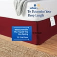 thumbnail image 6 of HNB Store 18" inch Drop Pleated Bed Skirt Queen Size Microfiber Made Burgundy Bedskirt, 6 of 8