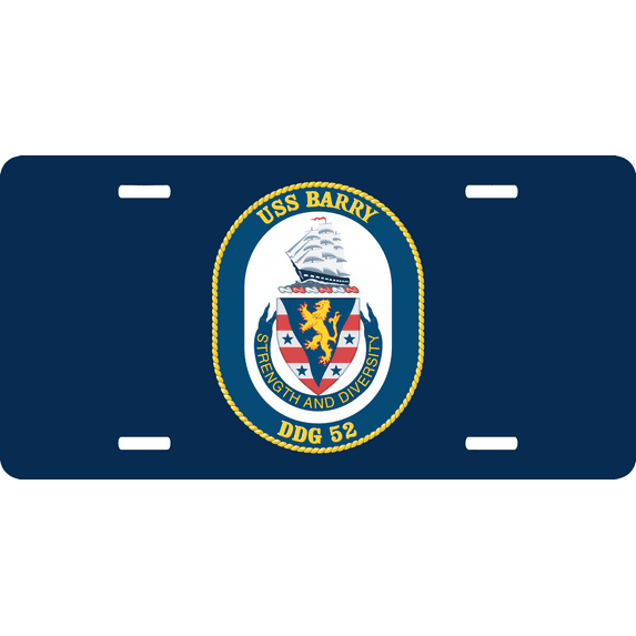 Navy USS Barry DDG-52 License Plate