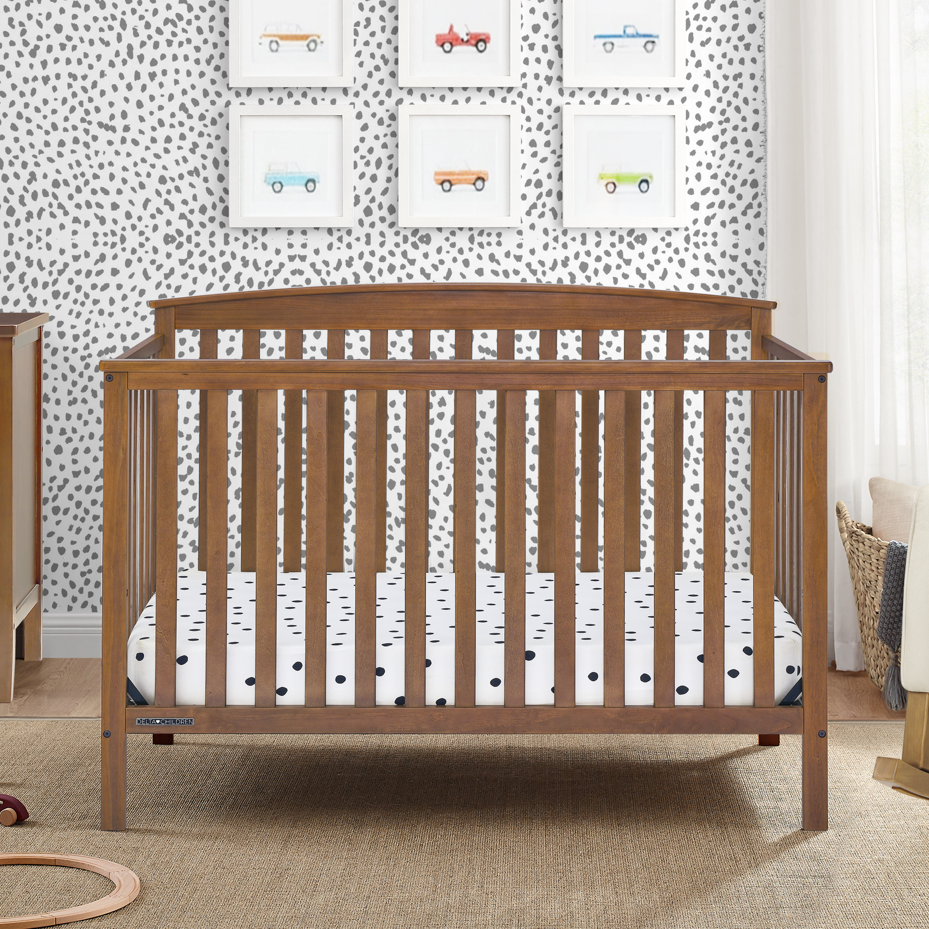 Delta Children Hanover 6-in-1 Convertible Baby Crib, Chestnut - image 4 of 14