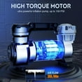 thumbnail image 2 of Nilight 12V DC Fast Inflation (30 L/min) Tire Inflator - Silver, 2 of 9