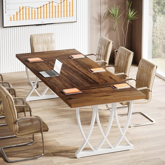 Tribesigns 6 ft Conference Table for 6-8 People, 70.86-Inch Rectangle Conference Table Meeting Table
