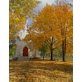 thumbnail image 2 of Terrill, Steve 12x14 White Modern Wood Framed Museum Art Print Titled - OR, Cove Ascension Chapel surrounded by autumn, 2 of 4