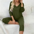thumbnail image 7 of Vetsdori Pajamas Sets for Women Nightwear Home Loungewear , Lightweight Sleepwear Pj Sets Capri and Long Sleeved Tops Womens Pajamas, 7 of 7