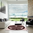 thumbnail image 6 of Ahgly Company Indoor Round Patterned Blood Night Red Area Rugs, 4' Round, 6 of 6