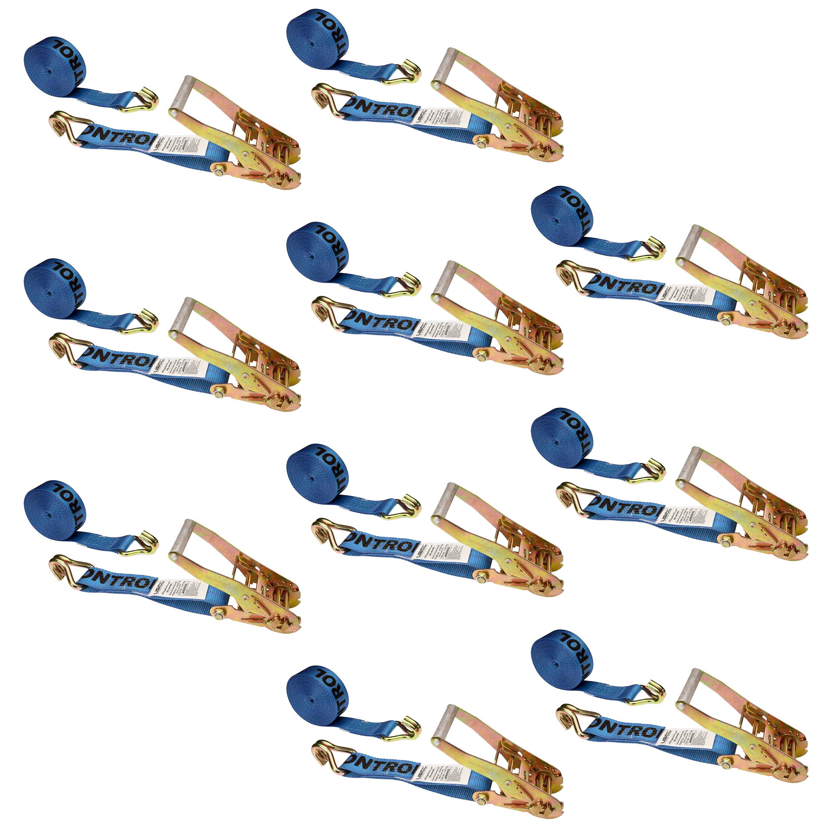 US Cargo Control Ratchet Straps 2 Inch x 27 Foot Ratchet Straps 2