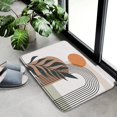 thumbnail image 3 of Boho Bathroom Rug Cute Green Plant Bathtub Non-Slip Mat Abstract Stripes Mid Century Printed Contemporary Aesthetic Art for Bathroom Tub Shower Decor 29.5x17.7inch, 3 of 5