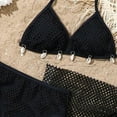 thumbnail image 7 of TOWED22 Girl's 3 Piece Bikini Swimwear Cute Swimsuits Bathing Suit High Waisted with Cover Up Beach Skirt Black,10-11 Y, 7 of 7