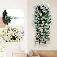 thumbnail image 6 of Artificial Fake Hanging Flowers Plants for Outdoor Spring Decoration, Faux Silk Violet UV Resistant Look Real Trailing Vines for Outside Home Planter Porch Patio, 6 of 6