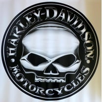 Harley Davidson Willie G Skull Logo Extra Large Trailer Garage Decal Sticker