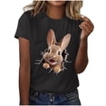 thumbnail image 3 of RTKFRFL Women’s Easter Bunny Graphic T-Shirt Casual Short Sleeve Holiday Tee Cute Festive Top for Spring Outfits, 3 of 5