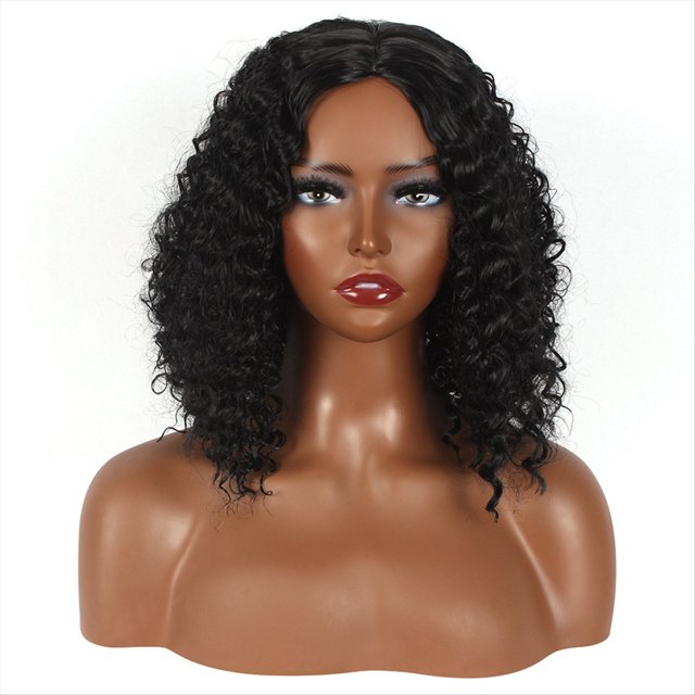 Peluca Peluca Delantera de Encaje HD Peluca de Mujer Peluca de Encaje Sin Pegamento Peluca Corta y Rizada Cabello Afro