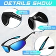 thumbnail image 3 of LINVO Sports Polarized Sunglasses for Men Women, Wrap-Around for Fishing, Cycling & Running, UV400 Protection, 3 of 7