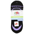 thumbnail image 4 of Fruit of the Loom Cool Zone No-Show Liner Socks for Women, Black Assorted, Sizes 4-10 (6-Pack), 4 of 5