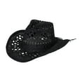 thumbnail image 6 of Toudaret  Straw Beach Cowboy Hat for Women Shapeable Brim Western Cowgirl Hat, 6 of 8