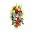 Bright Ranunculus Wreath for Front Door, Door Wreath Hanger Compatible Faux Floral ...