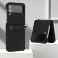 thumbnail image 3 of Allytech for Samsung Galaxy Z Flip 3 Case 2022, Business Style Premium PU Leather Shockproof Protective Case for Men Women Slim Case for Galaxy Z Flip3 2021, Black, 3 of 6