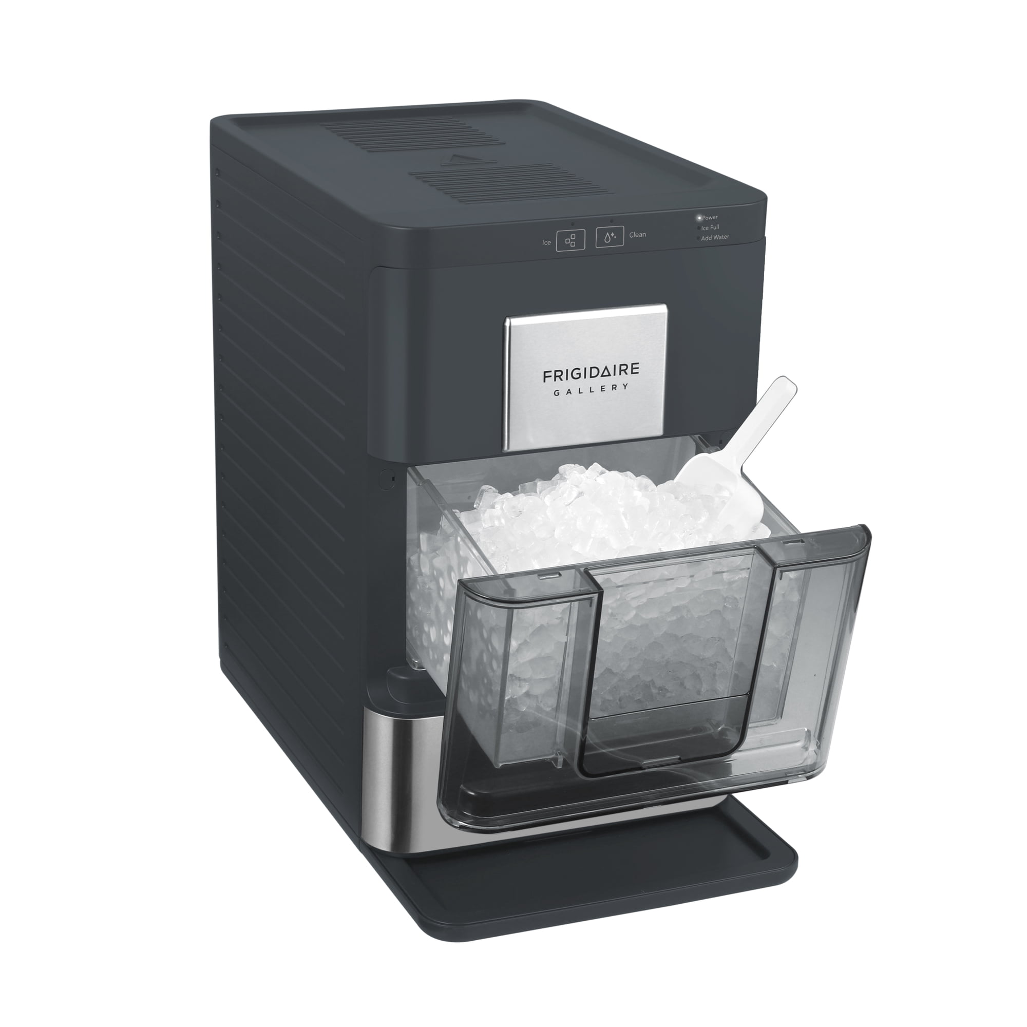 Frigidaire Gallery 33 lbs. Touchscreen Nugget Ice Maker, Stainless Steel Accent, Black, EFIC220