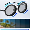 thumbnail image 2 of Adjustable Tint Sunglasses, Adjusta Shades Glasses, Men 1-9 Gears Adjustable Tint Polarized Round Beach Sunglasses, 2 of 8