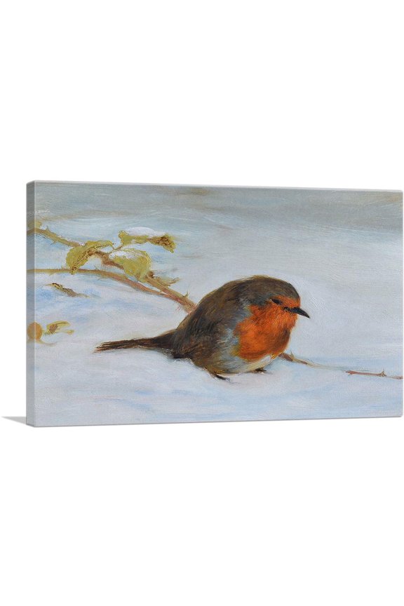 Below Zero Canvas Art Print by Briton Riviere - Size: 18" x 12" (1.50" Deep)
