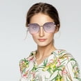 thumbnail image 4 of OULII Unique Sunglasses Rose and Gray Gradient Metal Frame for Sunshine Environment 1 Pair, 4 of 8