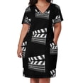 thumbnail image 2 of Vestido de noche de fiesta con bolsillo suelto estilo coreano Clapperboard, 2 of 6