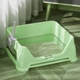 thumbnail image 4 of Dog Potty Tray, Stainless Steel Grid Sturdy Dog Litter Box Large Capacity Wall Mounted Dog Training Toilet for Small Medium Dogs, 4 of 7