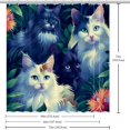 thumbnail image 6 of Cat Waterproof Printed Bathroom Shower Curtain Sets with Hooks - Stylish Bathroom Decoration, 6 of 6
